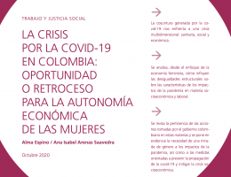 La Crisis por la Covid-19 en Colombia – Oportunidad o Retroceso para la Autonomía Económica de las Mujeres
